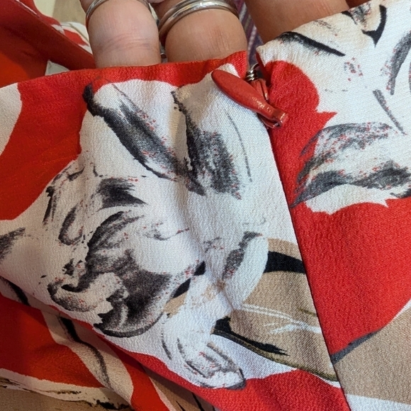 Sachin & Babi maxi floral tiered asymmetric skirt sz 10 - Picture 7 of 8